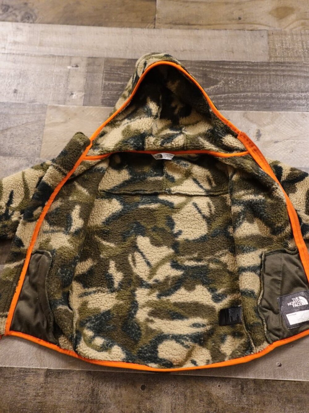 The North Face Campshire Fleece Hoodie Toddler 6T Camo Sherpa Full Zip - Picture 10 of 13